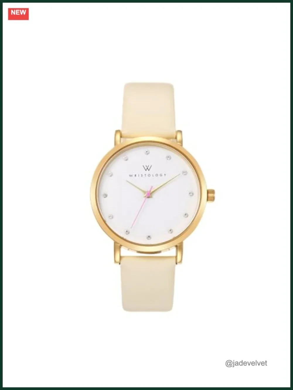 Maxi Crystal Womens Watch Interchangeable Leather Band Easy Read Second Hand